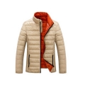 Ultra fino invernos Foldable Stand colarinho pato jaqueta para homens